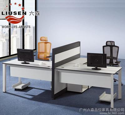 办公家具生产直销经典黑白现代简约屏风员工办公桌 可定做家具设计图片_高清图_细节图